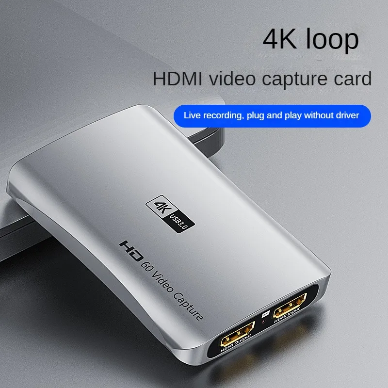 

4K 60hz High Definition HDMI Video Capture Card USB3.0 With Ring Output 1080P 60 Frame Game Live Streaming Recording Box