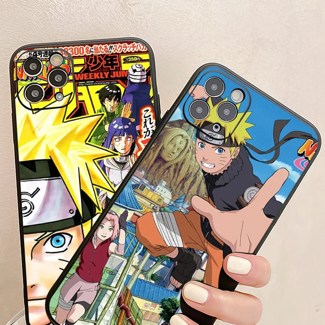 japan naruto anime phone case for funda iphone 11 12 13 pro max 12 13 mini x xr xs max 5 6 7 8 plus celular coque black soft free global shipping
