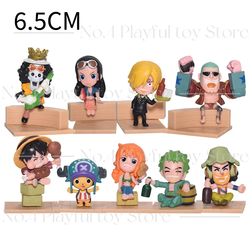 Аниме One Piece Набор статуэток Luffy Sanji Charlotte Linlin Kaidou Sakazuki черная борода Zoro Dracule Mihawk