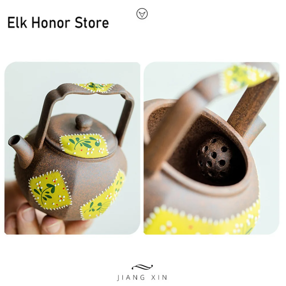 125 мл чистый ручной росписи строительный старинный горшок из камня для