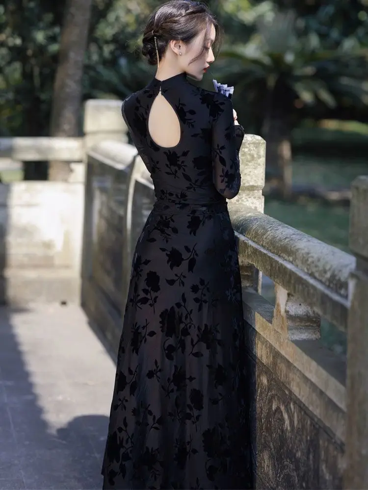 Улучшенное платье Ципао в китайском стиле женское изящное сексуальное Cheongsam