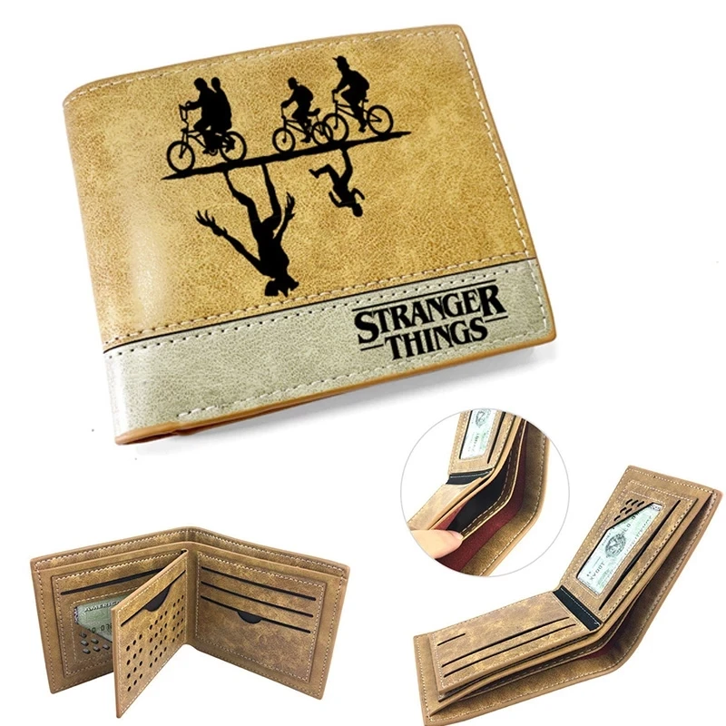 

Stranger Things Season Wallet Cartoon Short Canvas Wallet Travel ID Credit Card Packet Wallet Purse Bags Pouch