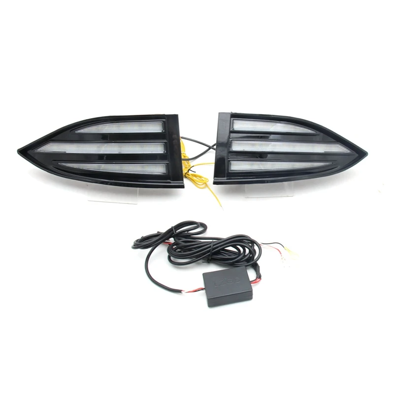 

2Piece 3 Colors Streamer White Yellow Blue Car DRL Daytime Running Light For Mazda CX-5 CX5 2022