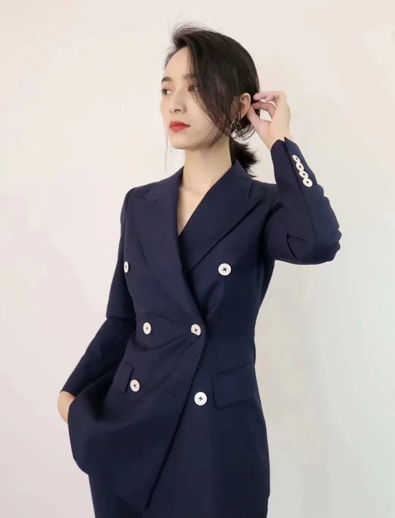 Womens Jacket Blazer Fashion Casual Ladies Two Piece 2022 Autumn/Winter Office Elegant Blazer Pants