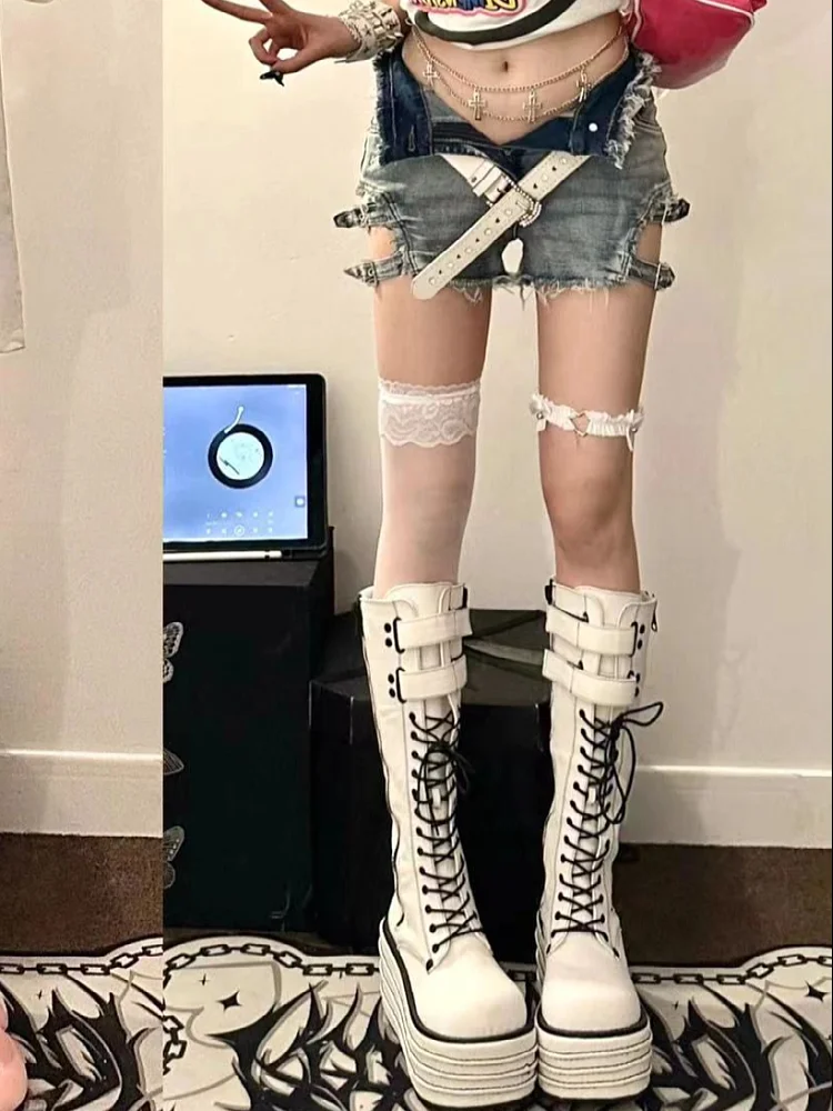 ADAgirl Punk Black Shorts Jeans Summer Low Wasit Short Pants High Street Wear Korean Fashion Emo Goth Grunge E-girl Bottoms 2023