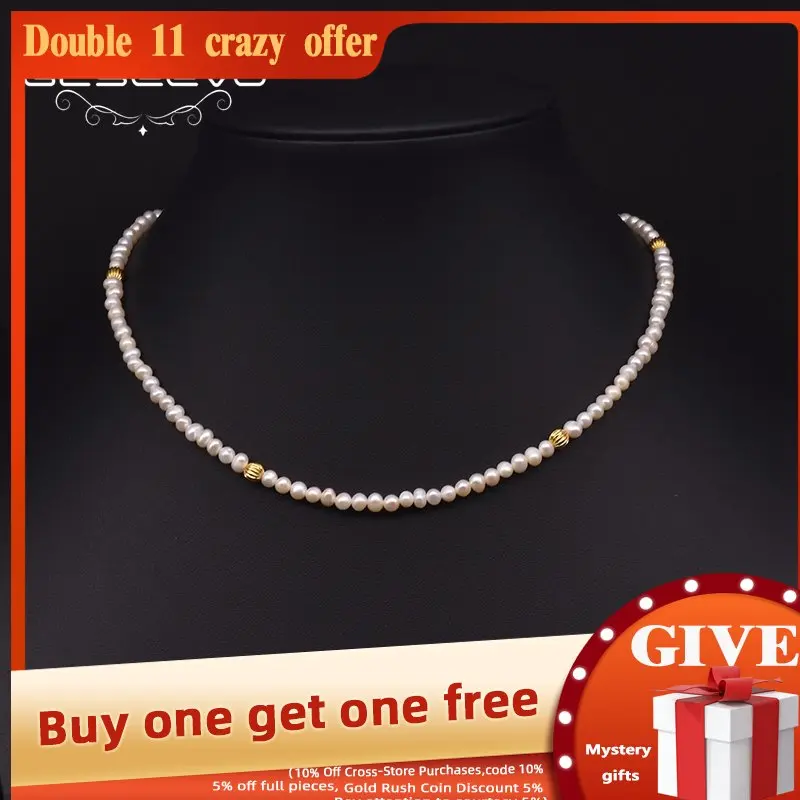 

Женское Ожерелье GLSEEVO из натурального пресноводного жемчуга с бусинами, подарок ручной работы, Романтические Роскошные аксессуары GN0237