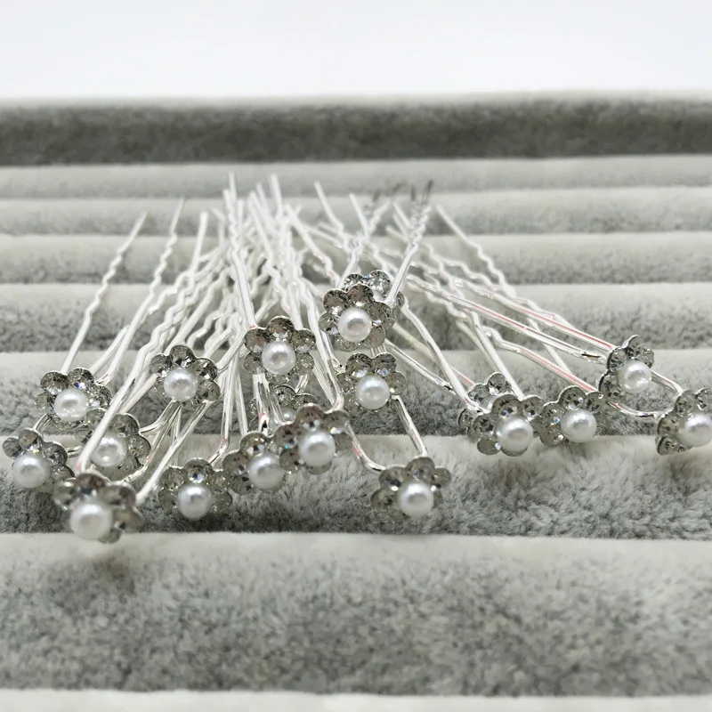 

20 шт., женские цветочные U-образные заколки для волос