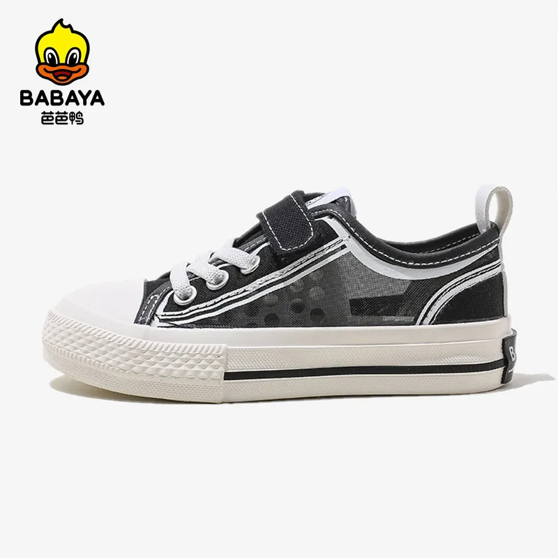 

babaya children's canvas shoes boys breathable mesh shoes 2023 spring summer new girls hollowed-out skate shoes kids sneakers