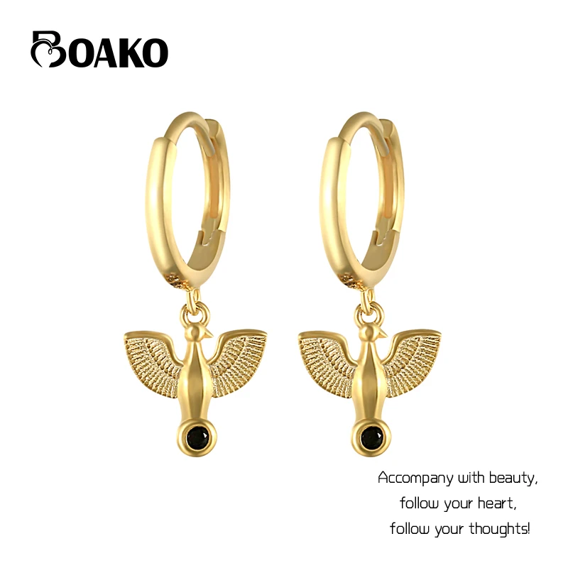 

Серьги-кольца женские из серебра 925 пробы с голубьей пряжкой