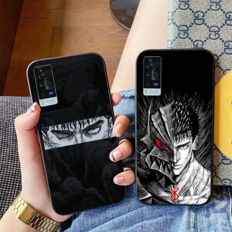 

Guts Berserk Manga Phone Case for VIVO Y95 Y93 Y31 Y20 V19 V17 V15 Pro X60 NEX Black Soft Phone Cover Funda