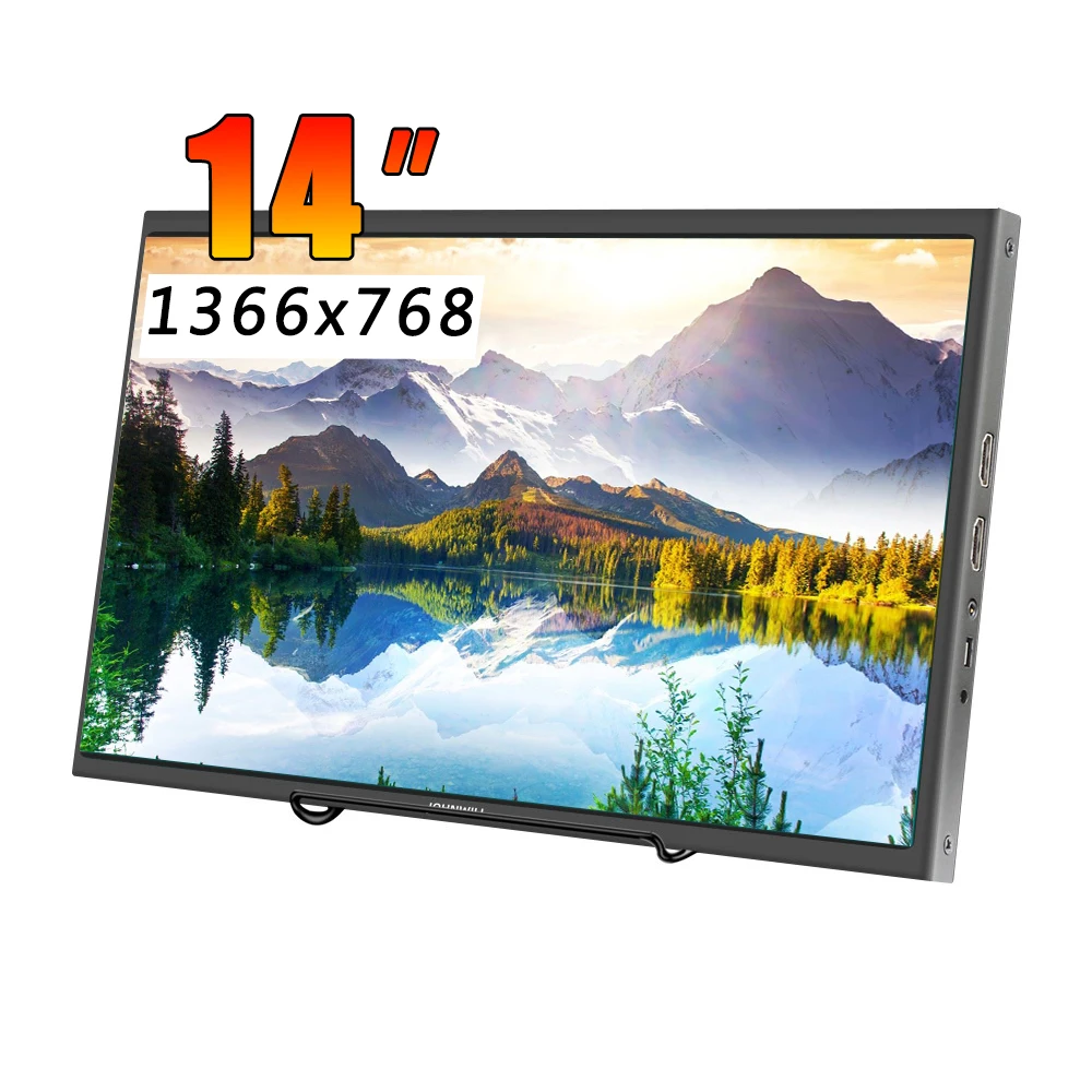 

Protable Monitor 14 Inch 1366x768 TFT Panel Secondary Monitor For PC Gamer HDMI Compatible With Laptop PS4/PS5 Switch Display