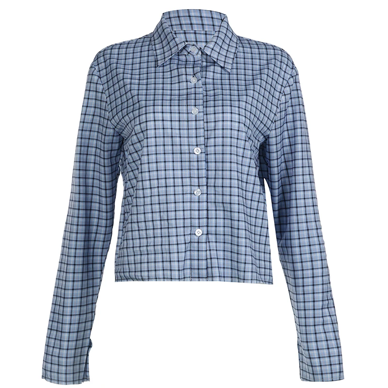 Darlingaga винтажный клетчатый кардиган женская рубашка Harajuku однобортная блузка с