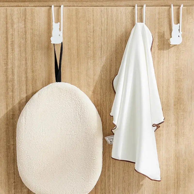 Крючки для дверей шкафа Крючок полотенец ванной комнаты с кошачьим дизайном 2X