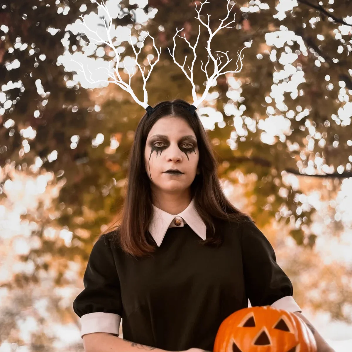 Тиара ведьмы обруч для волос на Хэллоуин опора ветка головной убор детский декор