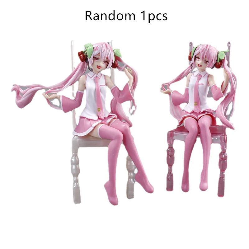 Японское аниме цветок вишни орнамент Hatsune сидячий стул Розовая модель украшение