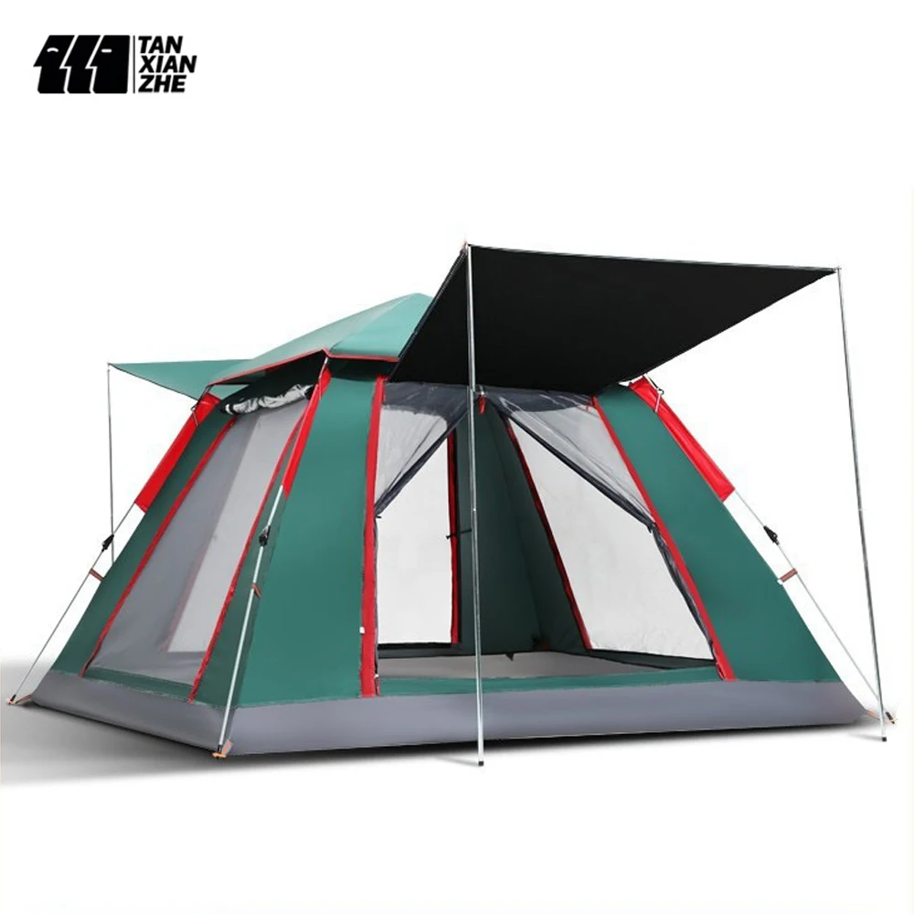 

TANXIANZHE Outdoor Automatic Quick Open Tent Rainfly Waterproof Camping Tent Family Outdoor Instant Setup Tent with Carring Bag