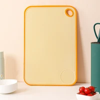 double sided plastic cutting board with garlic grinding kitchen meat vegetable mould proof wheat straw chopping board easy clean