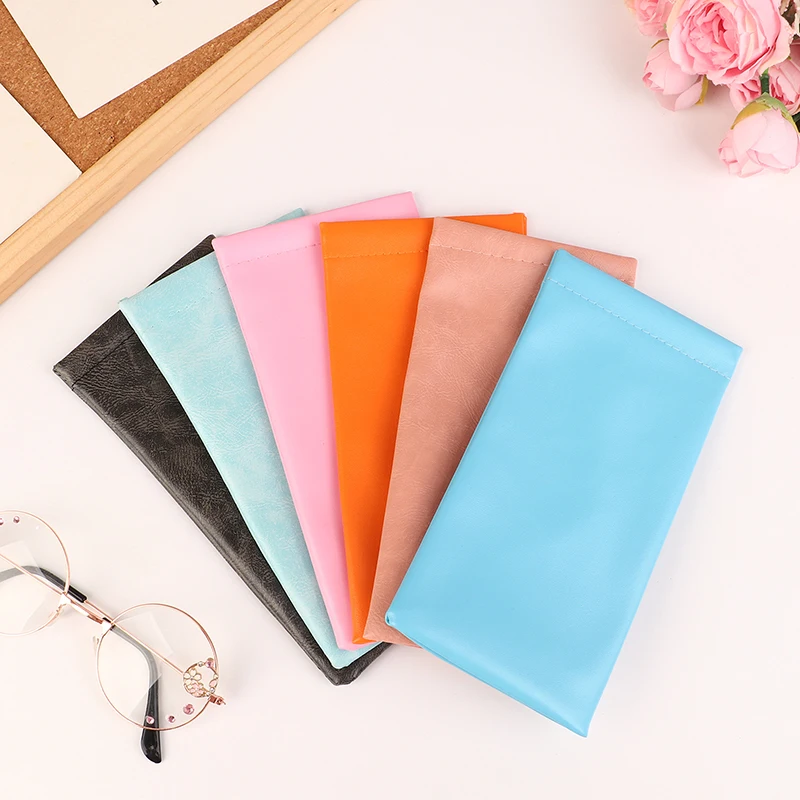 

1Pc PU Leather Glasses Bag Protective Sunglasses Cover Case Box Reading Eyeglasses Pouch Eyewear Protector Case Random Color