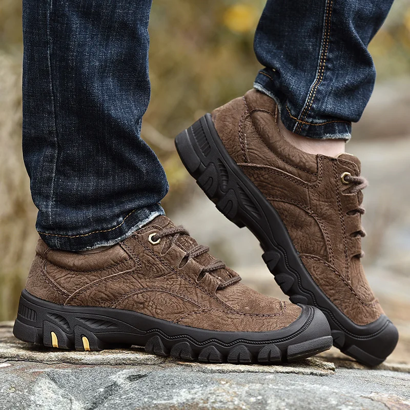 

Мужская обувь 2022, осенняя водонепроницаемая Спортивная повседневная обувь для инструментов на открытом воздухе, Мужская Нескользящая изно...