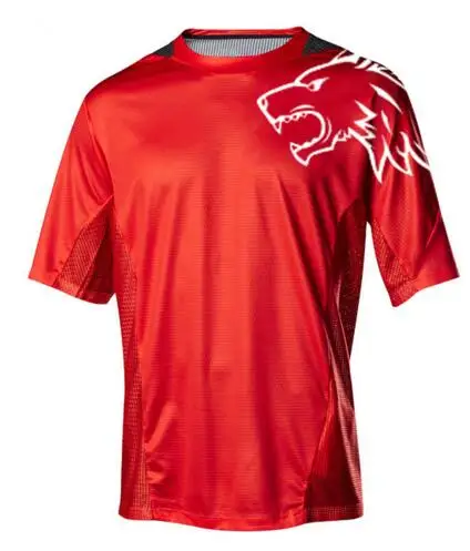 Майка черная/красная для горного велосипеда/эндуро/мотокросса трикотажная