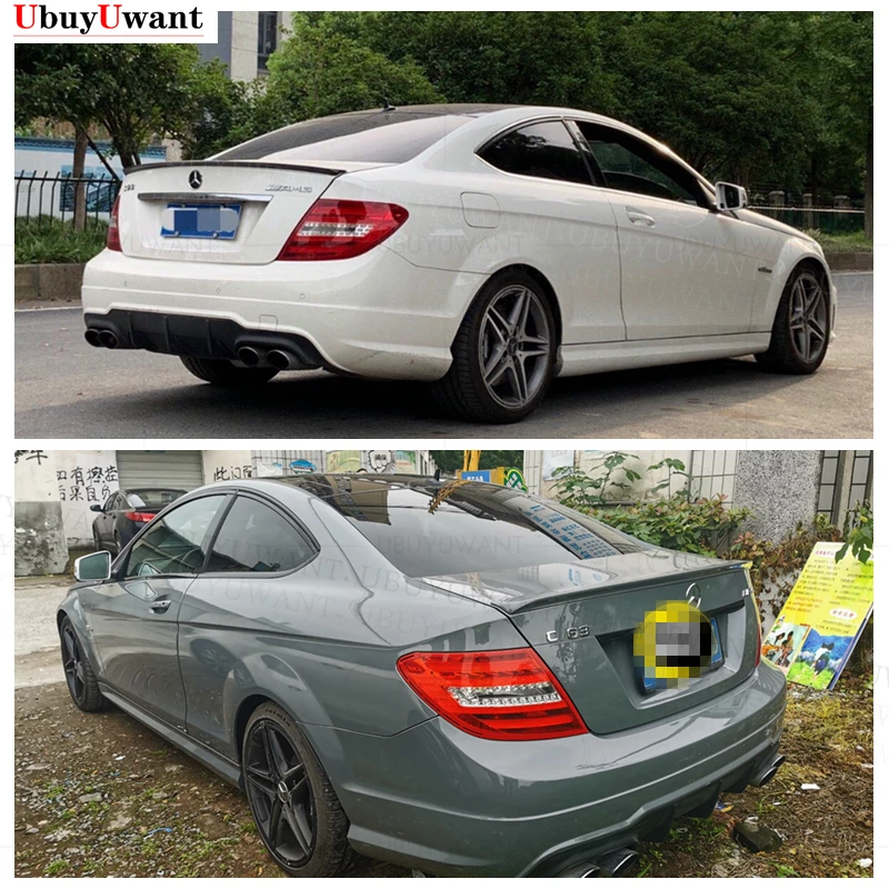 Крыло багажника для W204 Coupe 2 двери C-Class C180K C200 2008-2014 ABS Воздушный Черный