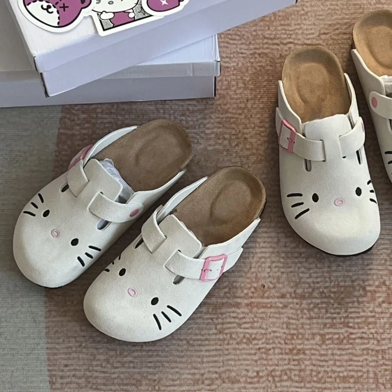 Sanrio Hello Kitty милые аниме-тапочки женские домашние тапочки на толстой подошве