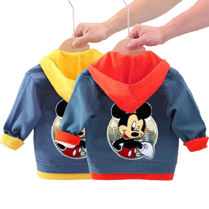 Autumn New Children's Clothing Cartoon Mickey Minnie Jacket Boys Girls Baby Outing Clothes Jacket Children Hooded jacket 1-12Y