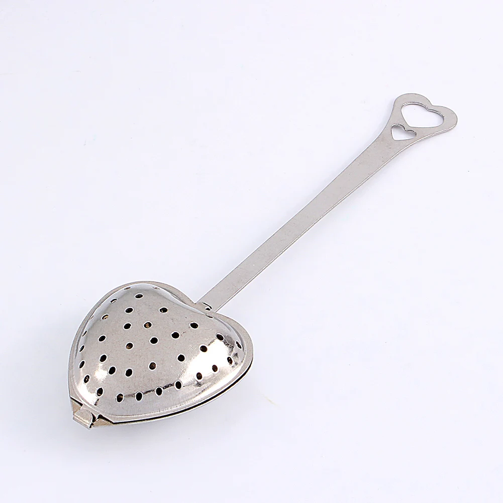 

1X Stainless Steel Filter Tea Infuser Heart Shape Spoon Strainer Ball Novelty