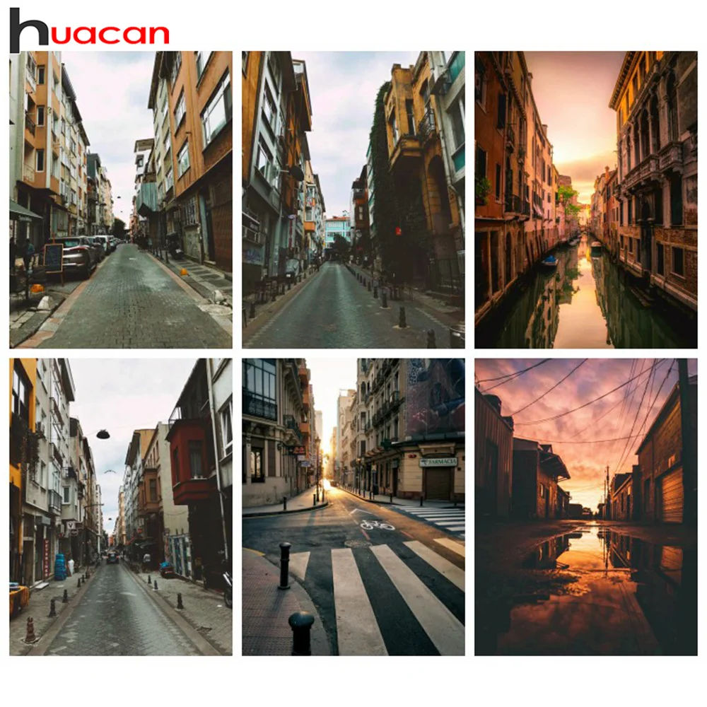 Набор для алмазной живописи Huacan городской уличный домашний декор вышивка 5d