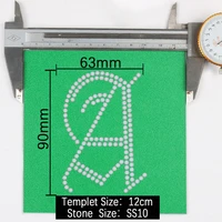 english letters 3 5 inch gothic old english capital letters hotfix rhinestone stencil paper card board templet mold craft tool