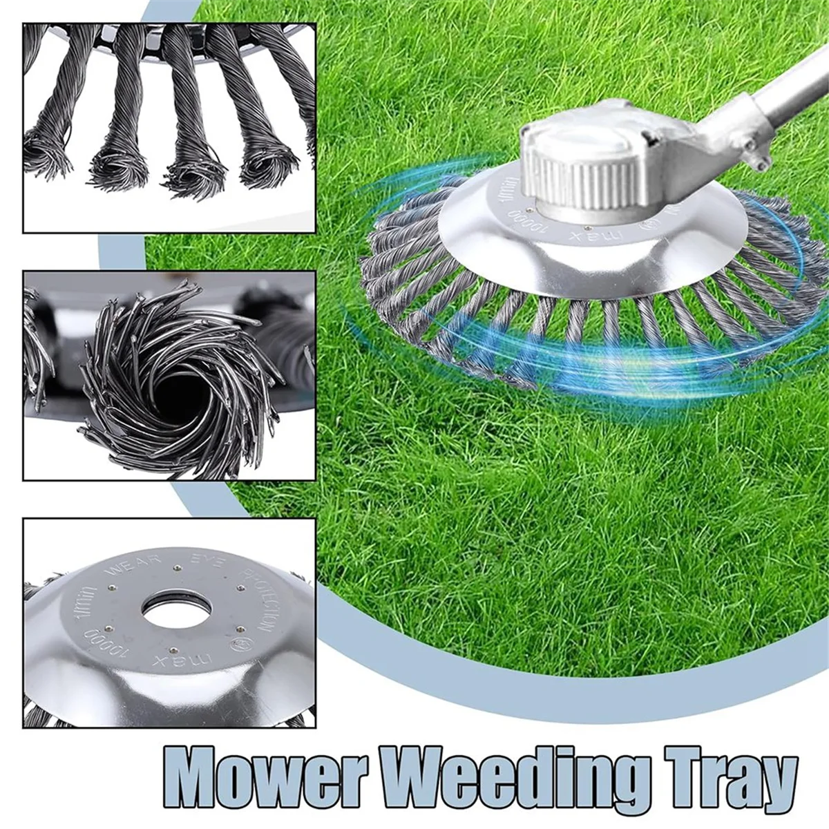 Поворотная проволочная щетка триммерная головка лезвие для сорняков