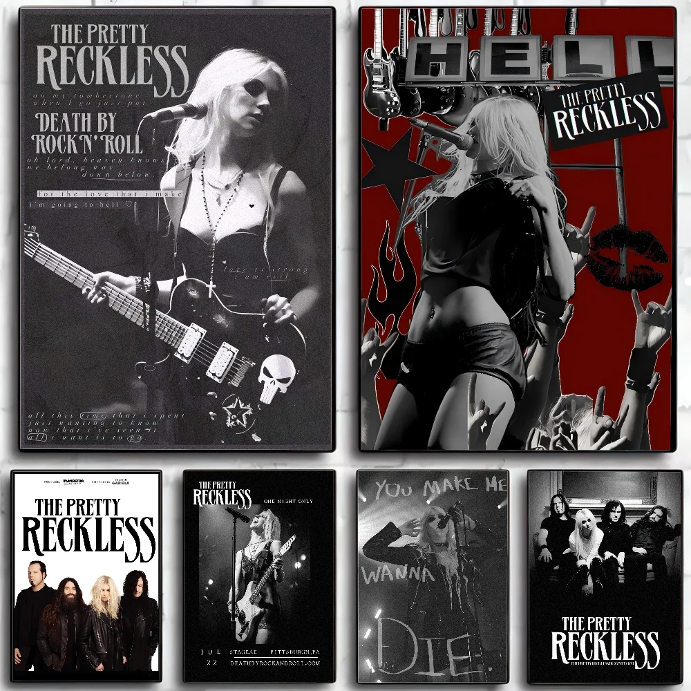 Alternative Rock Music The P-pretty Reckless Poster Wall Art Home Decor Room Digital Painting Living Restaurant Kitch