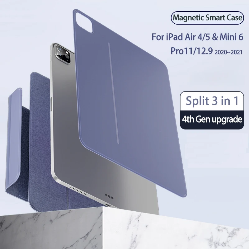 

2022 Newest Magnetic Cover for iPad Pro 11 Case 2021 Pro 12.9 2020 Capa Mini 6 iPad Air 5 Case 10.9 4 in 1 Split Tablet Funda