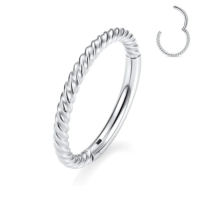 

Moon Heart Helix Daith Septum Clicker Nose Ring Ear Tragus Conch RooK Lobe Earring Piercing 16G