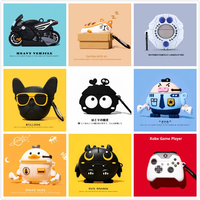 

For Huawei Freebuds Pro Cute Cartoon Briquettes Earphone Case for Free Buds Pro Soft Silicone Bluetooth Wireless Headset Cover