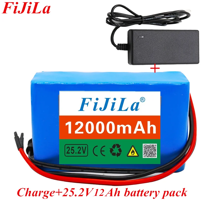 

6s2p 24V 12.0Ah 18650 lithium-ion battery pack 25.2v 12000mAh electric bicycle moped lithium-ion battery pack with BMS + charger