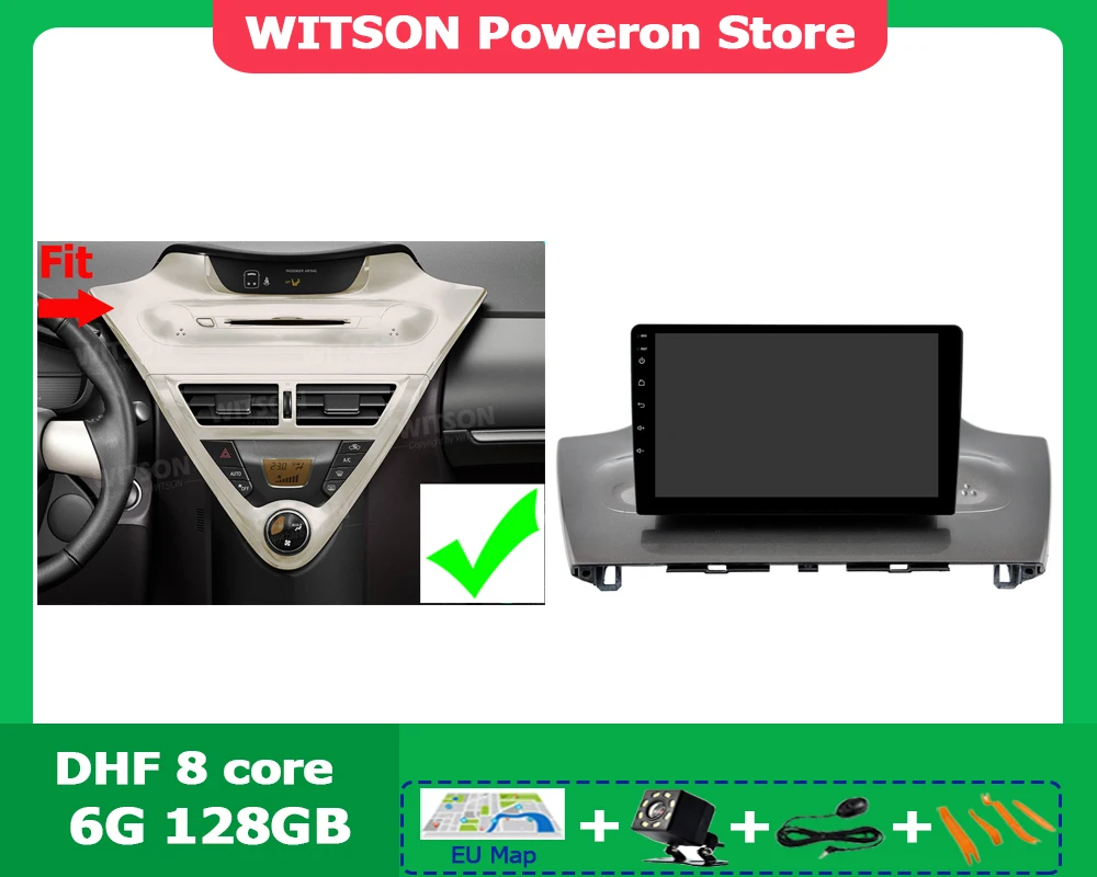 

9 "CarPlay радио автомобильный мультимедийный сенсорный плеер для Toyota IQ Scion IQ 2008-2016 автомобильная стереосистема GPS Android Auto WIFI Bluetooth FM MP3