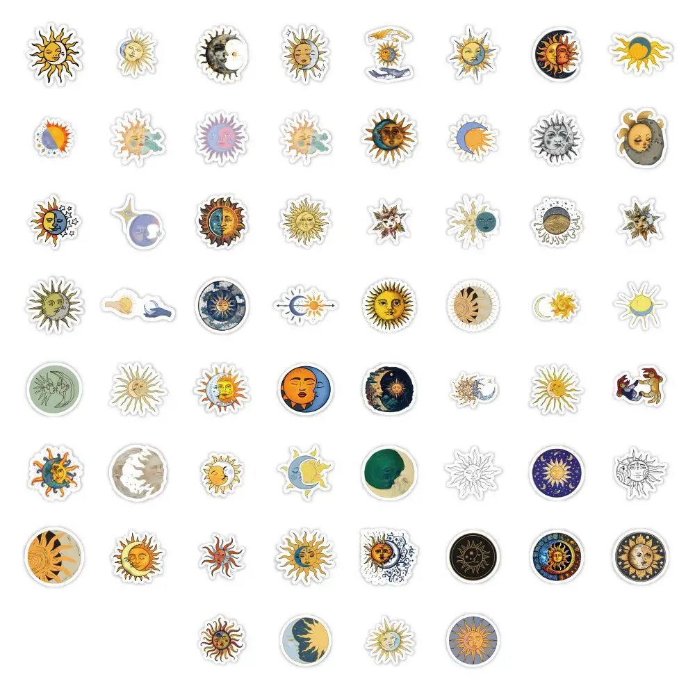 60 шт. стикеры в виде Луны и солнца