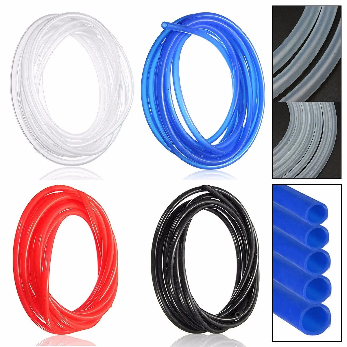 

3x5mm/4x7mm Colorful Water Cool Tube Silicone Heat Resistant Tube For RC Electric Boat Gas Methanol Length 1 Meter
