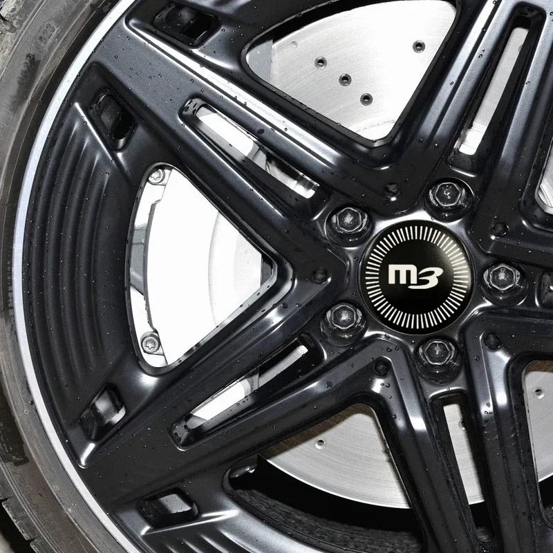 4 шт. 56/60/65 мм центральные наклейки из сплава на ступицу колеса для M3 логотип AXELA