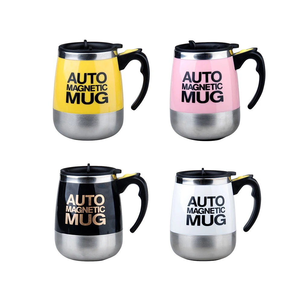 

Самоперемешивающаяся кружка из нержавеющей стали, 400 мл, автоматическая чашка для смешивания напитков, чая, кофе, домашние автоматические э...