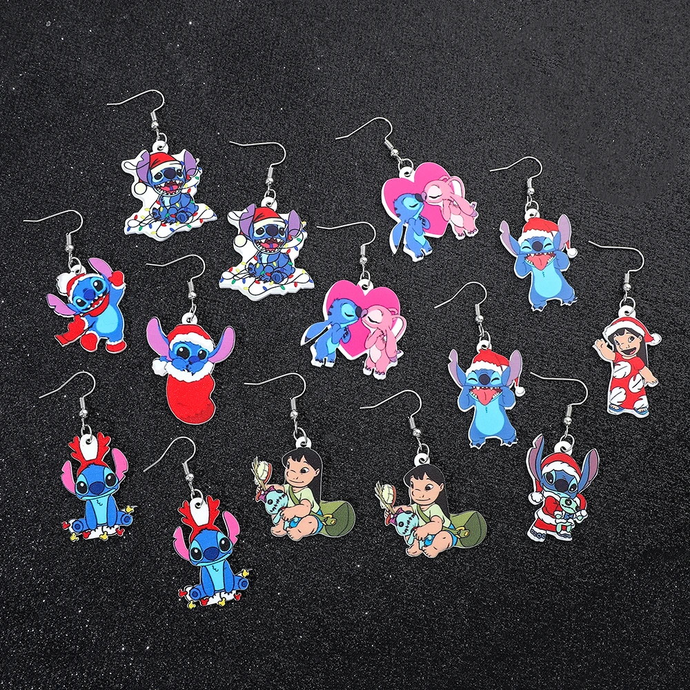 Милые серьги Лило Стич Disney аниме Мультяшные пелекай модные креативные подарок