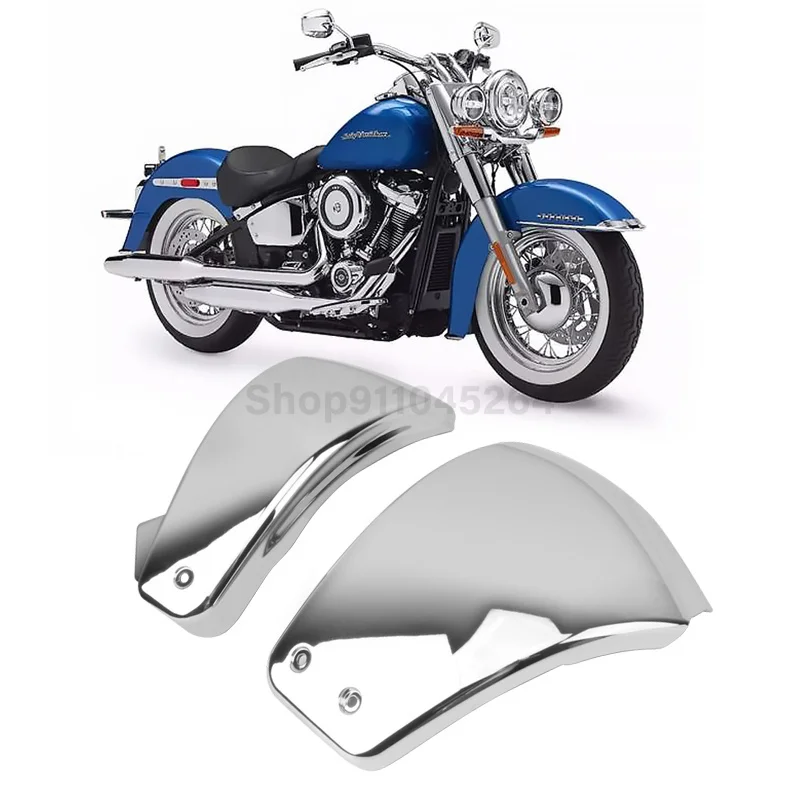 

One Pair Side Battery Covers Motorcycle ABS Plastic Chrome Fairing Fit for Harley Softail M8 Street BOB 2018-2021