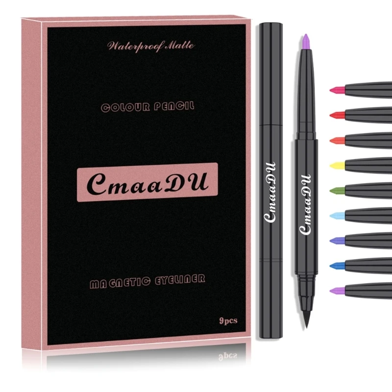 

9 видов цветов Водостойкая Подводка для глаз быстросохнущая цветная подводка для глаз долговечная жидкая подводка для глаз инструмент для макияжа для женщин и девушек Прямая поставка