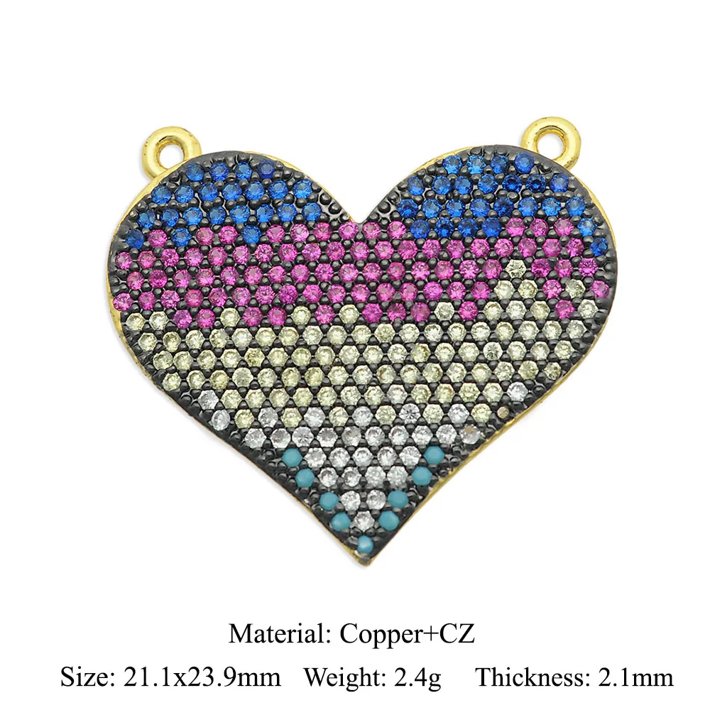 316 латунь медь циркон зло фотоподвеска коннектор оптовая продажа радуга CZ Орл