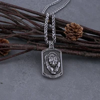 stainless steel viking bear claw head necklace men never fade pagan pendant viking animal scandinavian jewelry gift dropshipping