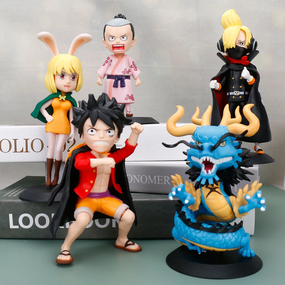 

5Pcs/Set Anime One Piece PVC Action Figure Luffy Kaidou Sanji The Grandline Men Figurine Statue Collection Model Doll Toys