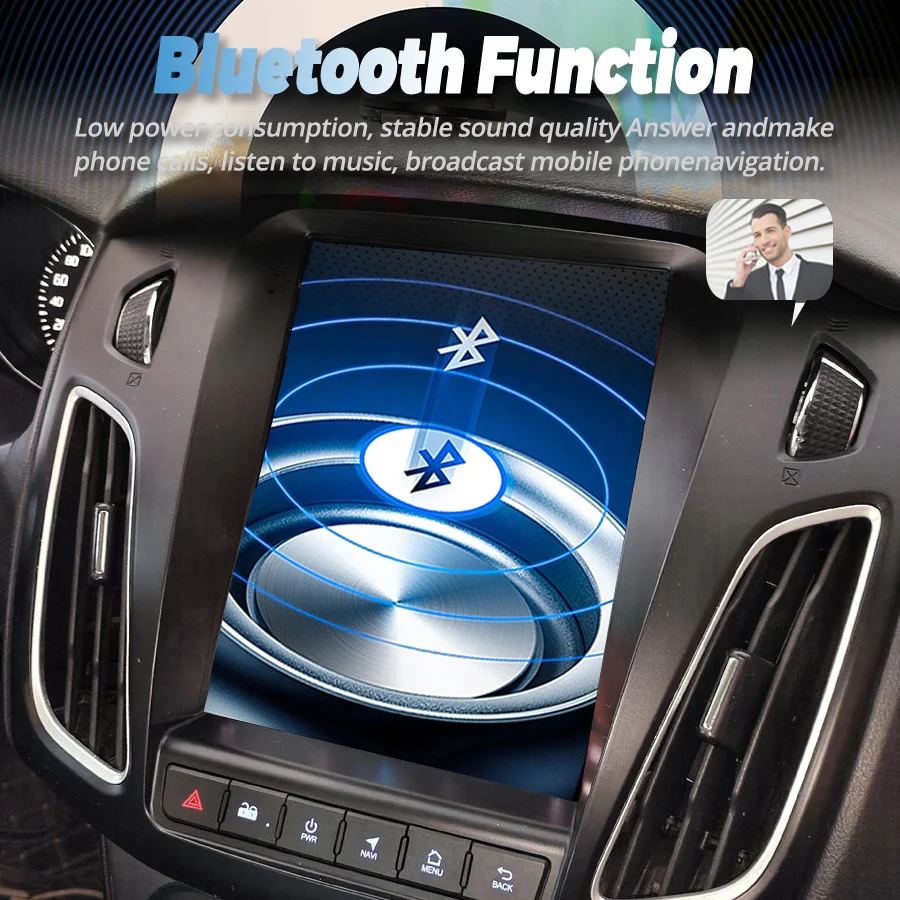 Автомобильная стереомагнитола с экраном 10 4 дюйма на Android 13 Тесла для Ford Focus 3 MK3