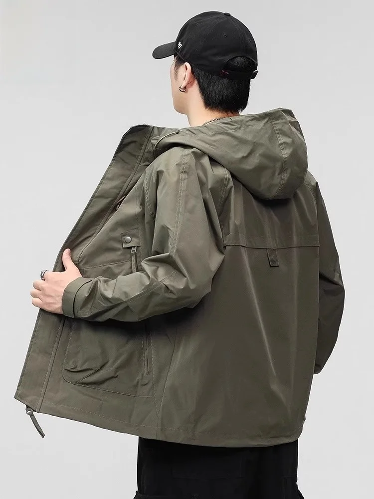 Куртка-карго с капюшоном Zhenvis мужская осенне-зимняя куртка-карго на флисовой