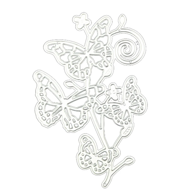

Four for butterfly Flower Boarder Metal Cutting Dies Stencil DIY Embossing Templ